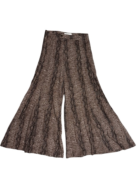 Anthropologie Pants - Anthropologie Snake Print Wide Leg Pants Womens Sz 4 Boho Flowy Viscose palazzo